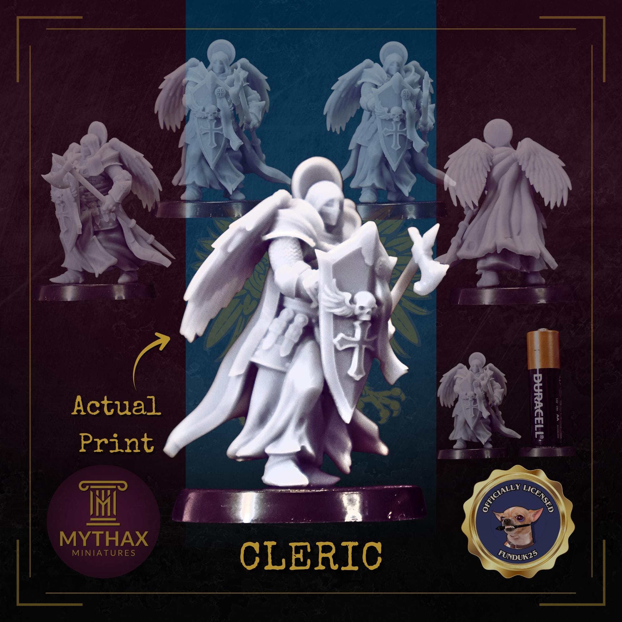 Prussia - Grimdark Trench Proxy Miniatures - Cleric - 32mm Resin Minis (Funduk25)