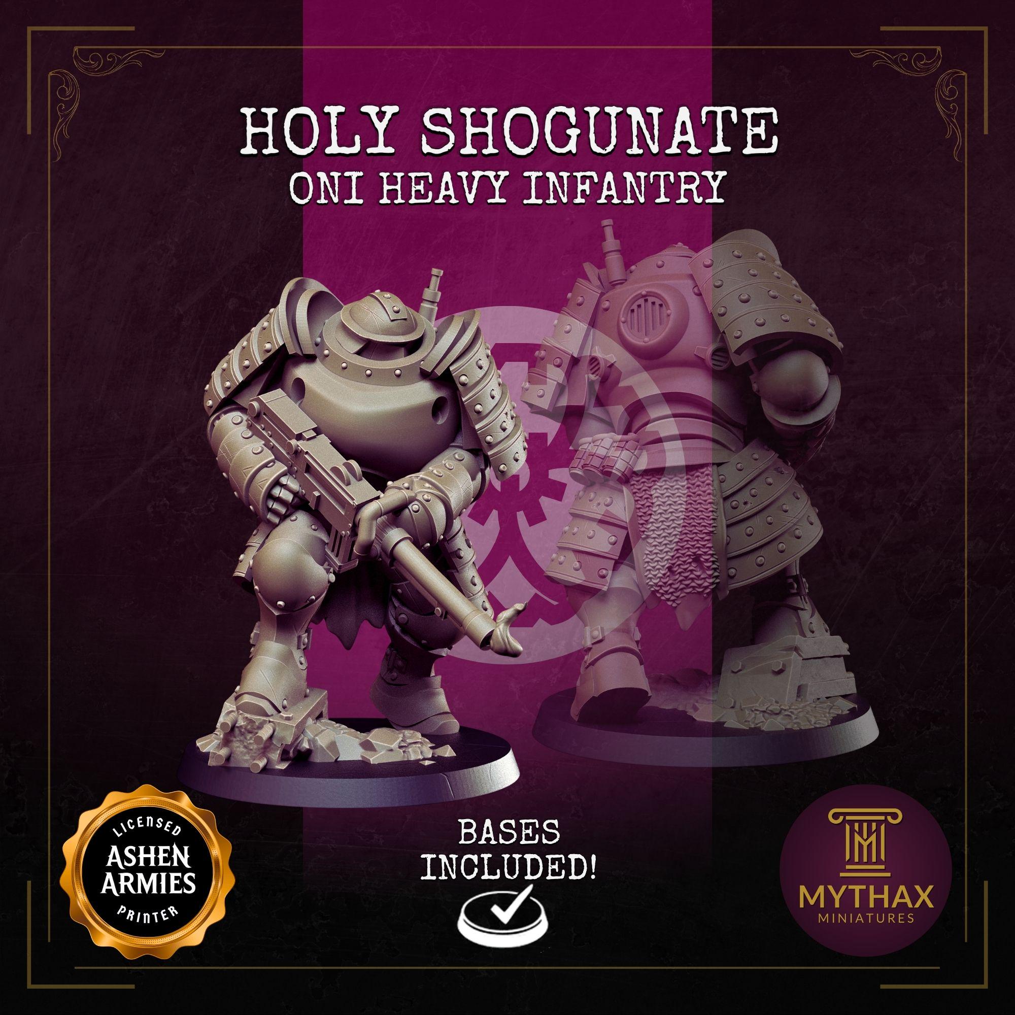 Holy Shogunate Warband – 32mm resin proxy warband miniatures compatible with Trench Crusade by Ashen Armies (group view)