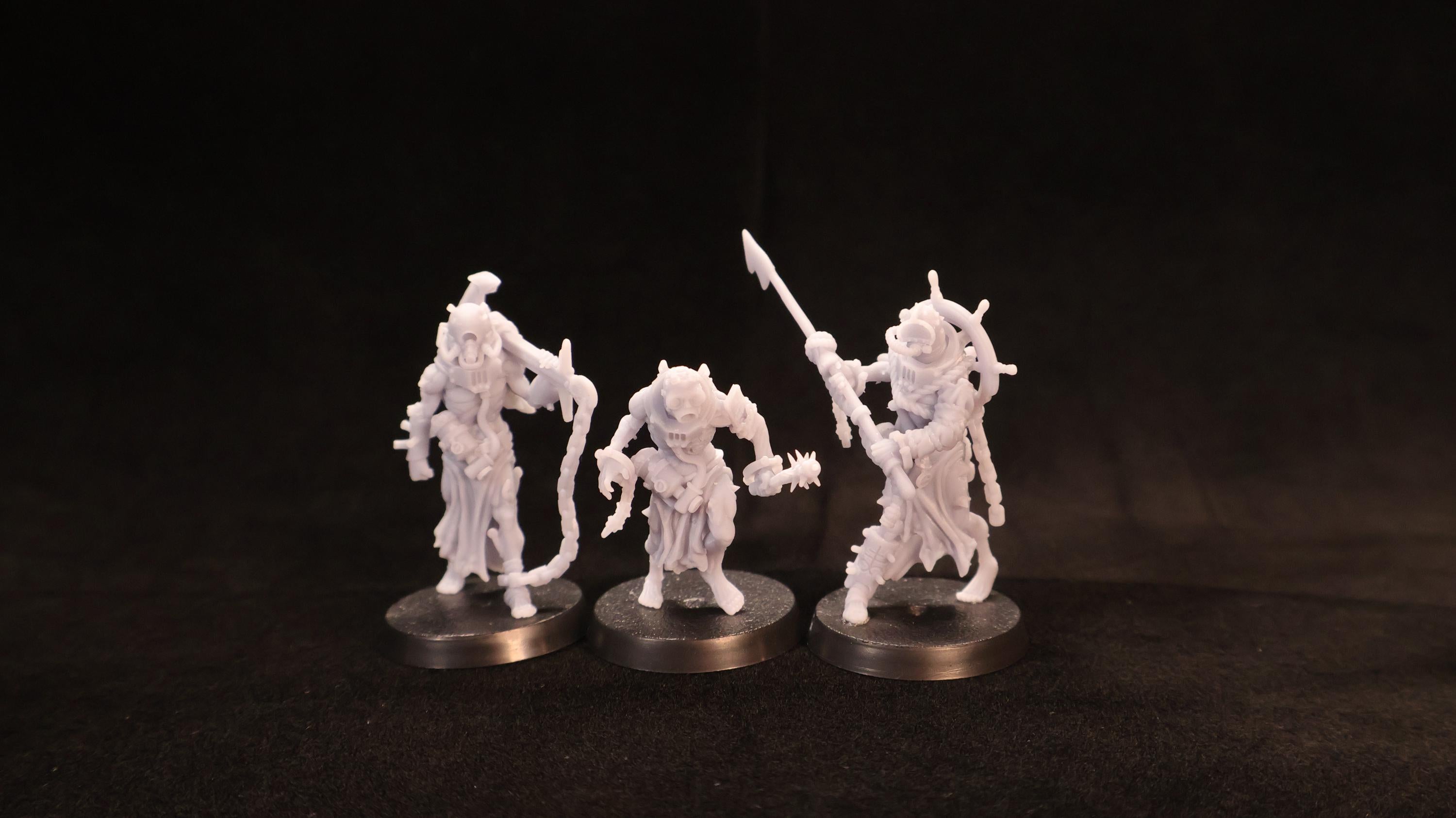 Abyssal Reavers - Grimdark Trench Proxy Miniatures - Bilge-Thralls - 32mm Resin Minis - (Diceverse)