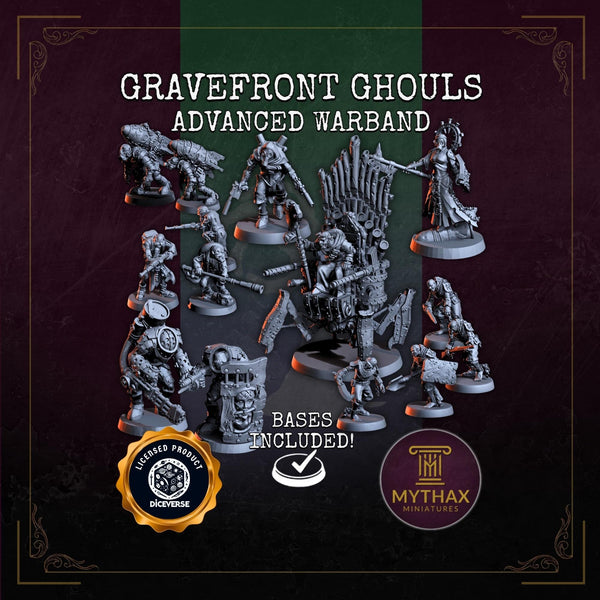 Gravefront Ghouls Warband, 32mm resin miniatures