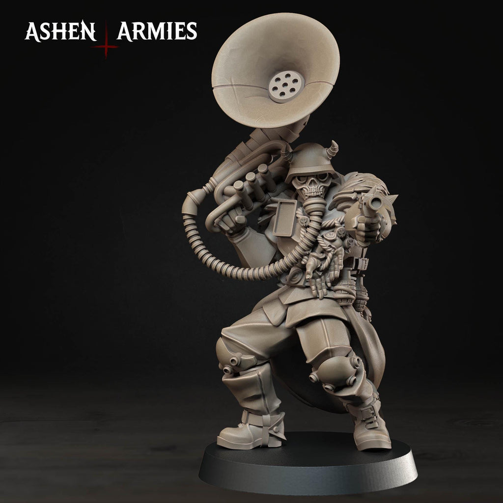 Hellbound Apostates Infantry x10 – 32mm resin proxy infantry miniatures compatible with Trench Crusade by Ashen Armies (side view)