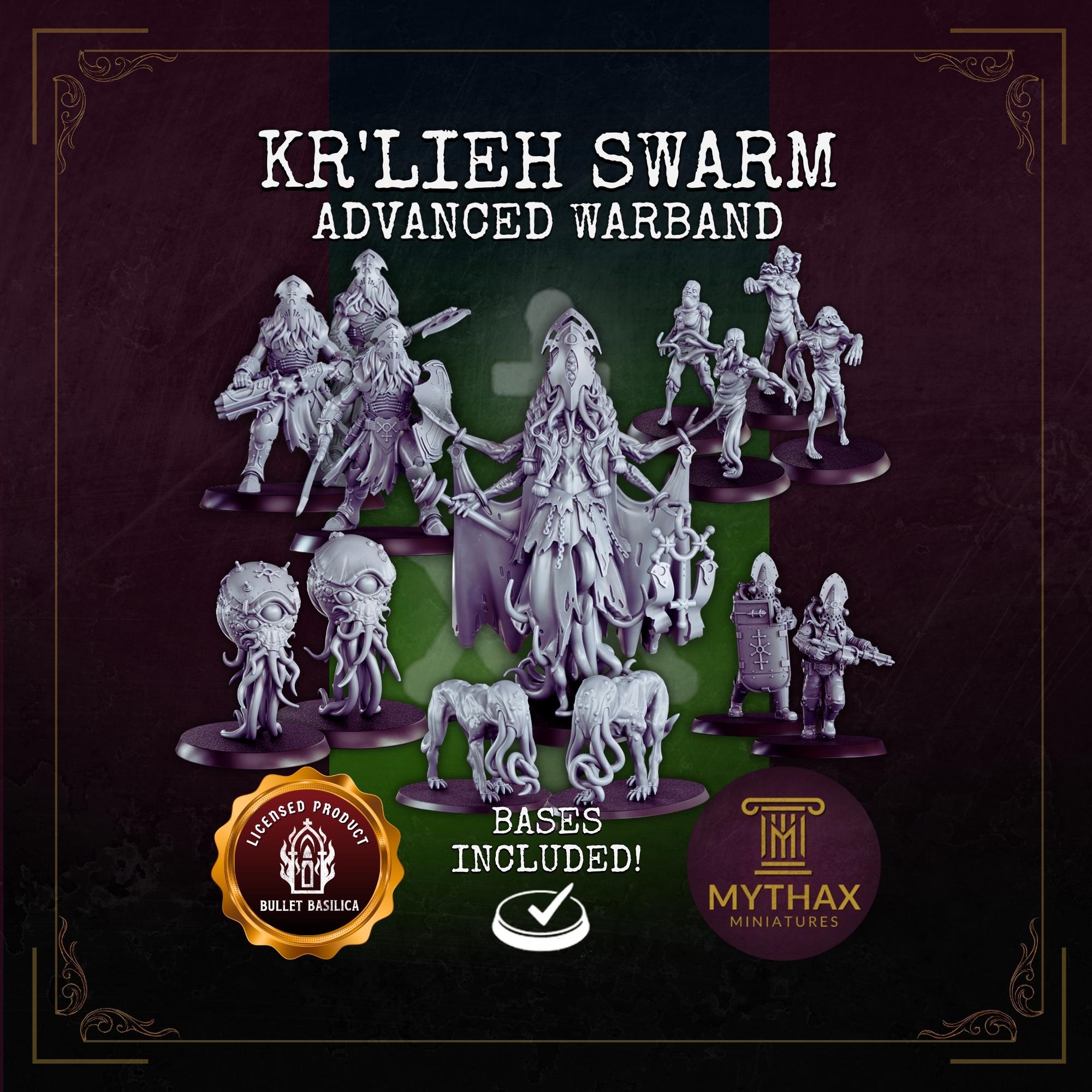 Kr'ileh Swarm - Grimdark Trench Proxy Warband - 32mm Resin Miniatures - (Bullet Basilica) - Bases included