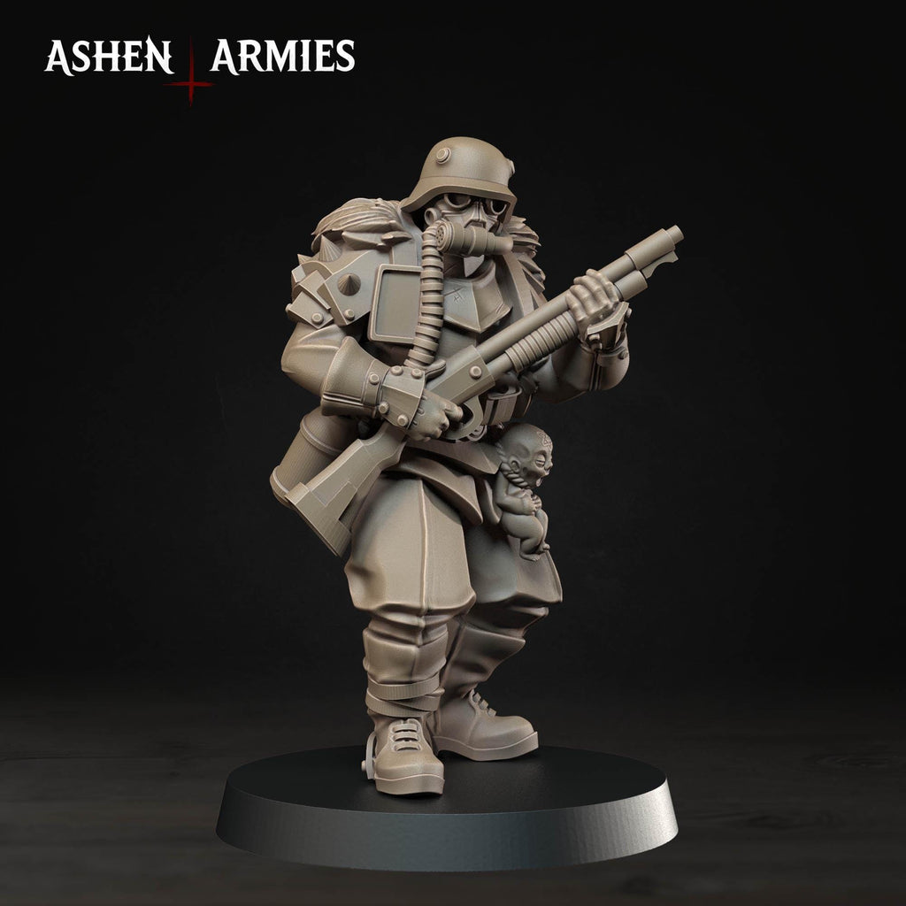 Hellbound Apostates Infantry x10 – 32mm resin proxy infantry miniatures compatible with Trench Crusade by Ashen Armies (size and scale)