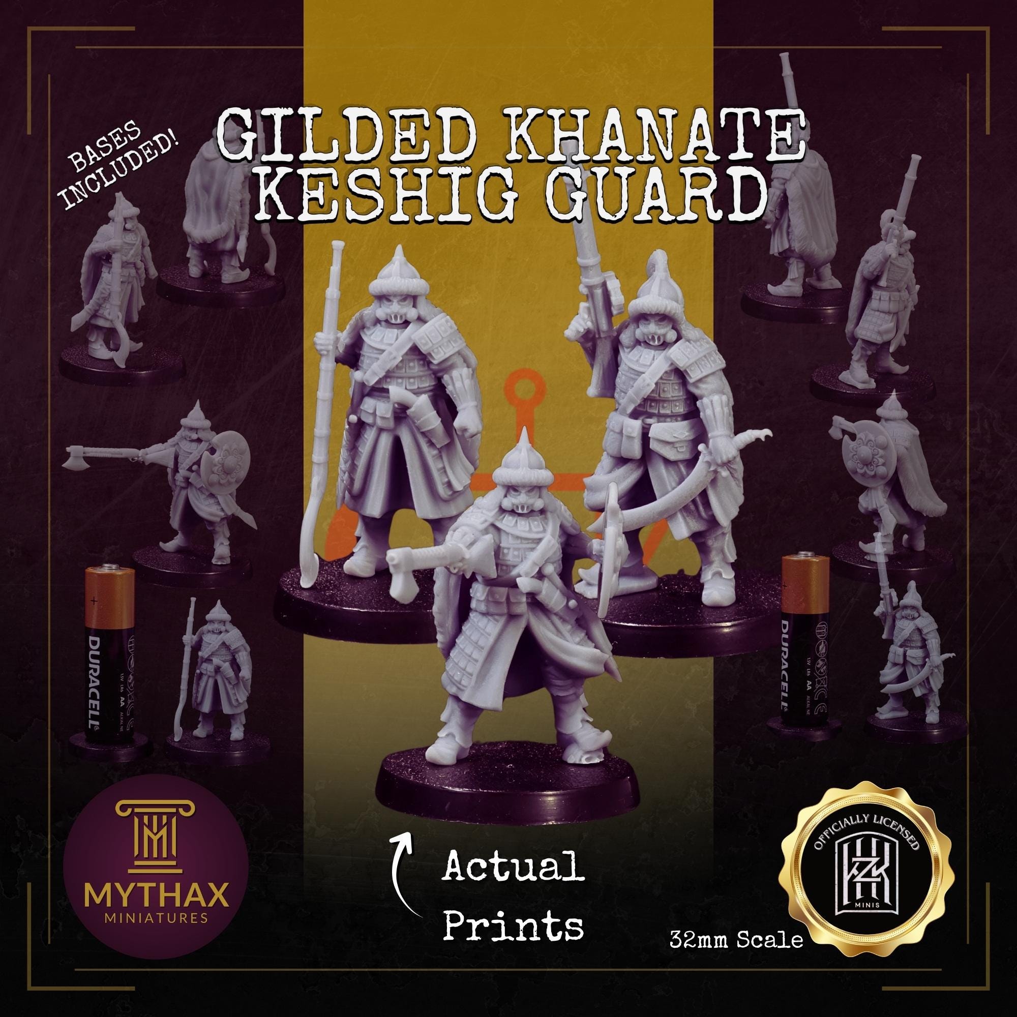 Gilded Khanate - Grimdark Trench Proxy Warband - 32mm Resin Miniatures - (KzKminis) - Bases included