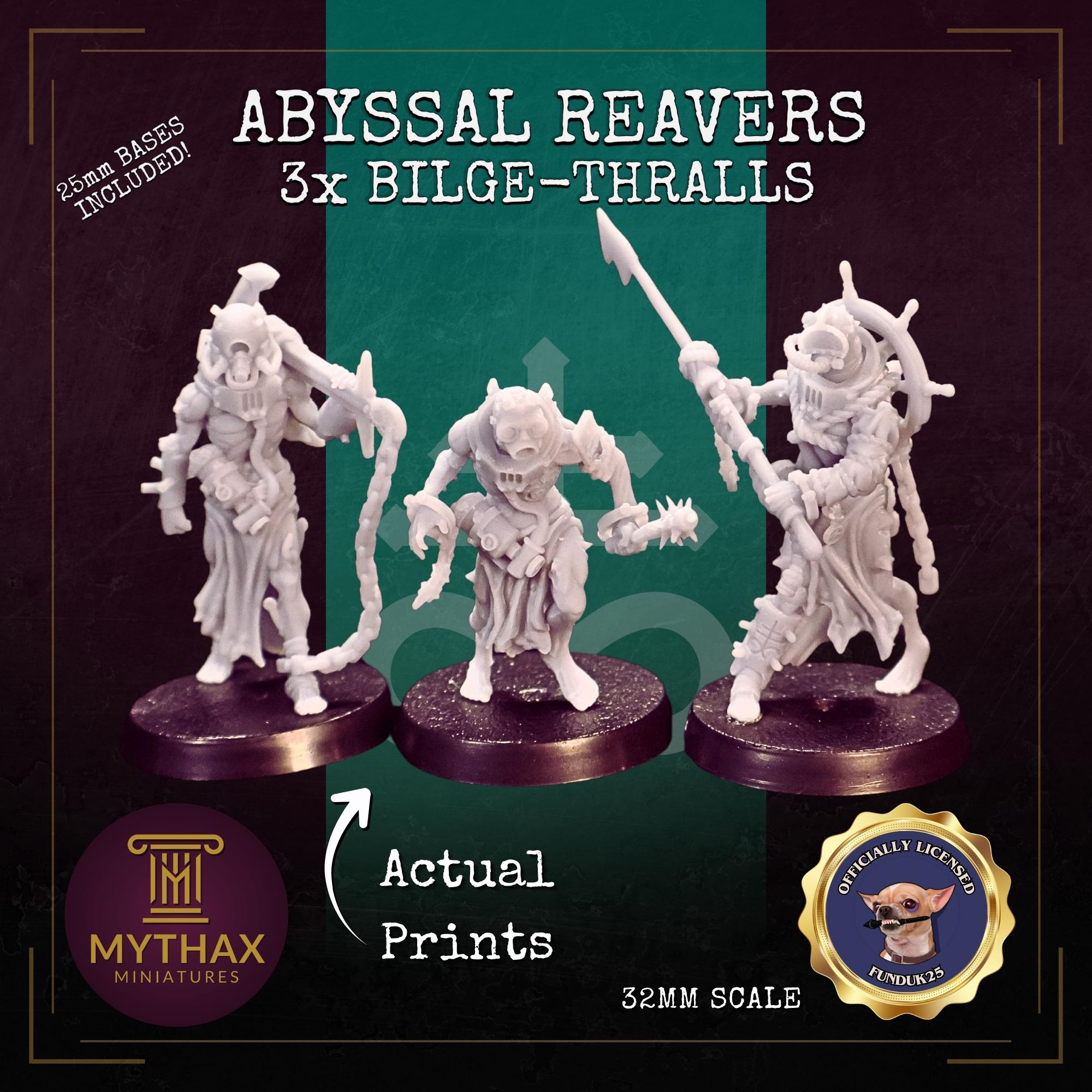 Abyssal Reavers - Grimdark Trench Proxy Warband - 32mm Resin Miniatures - (Diceverse, Funduk25) - Bases included