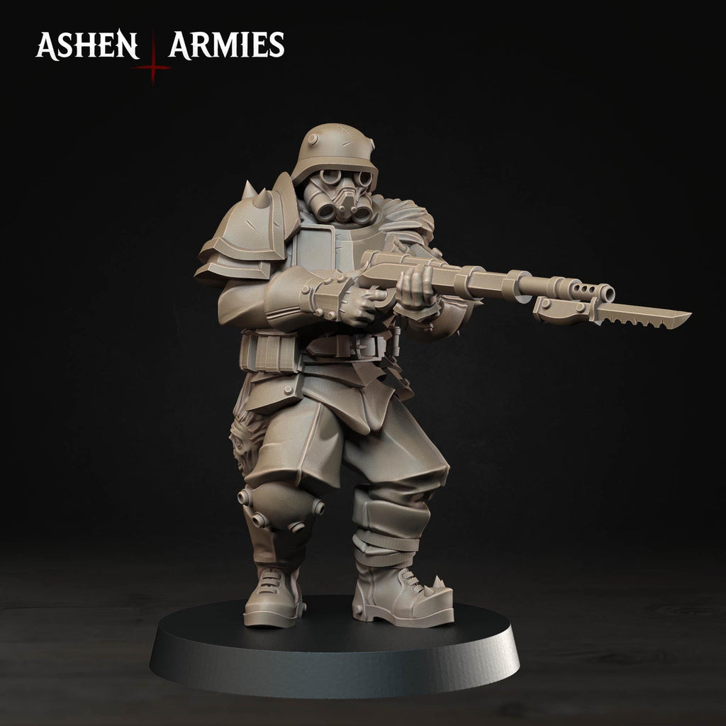 Hellbound Apostates Infantry x10 – 32mm resin proxy infantry miniatures compatible with Trench Crusade by Ashen Armies (additional view)