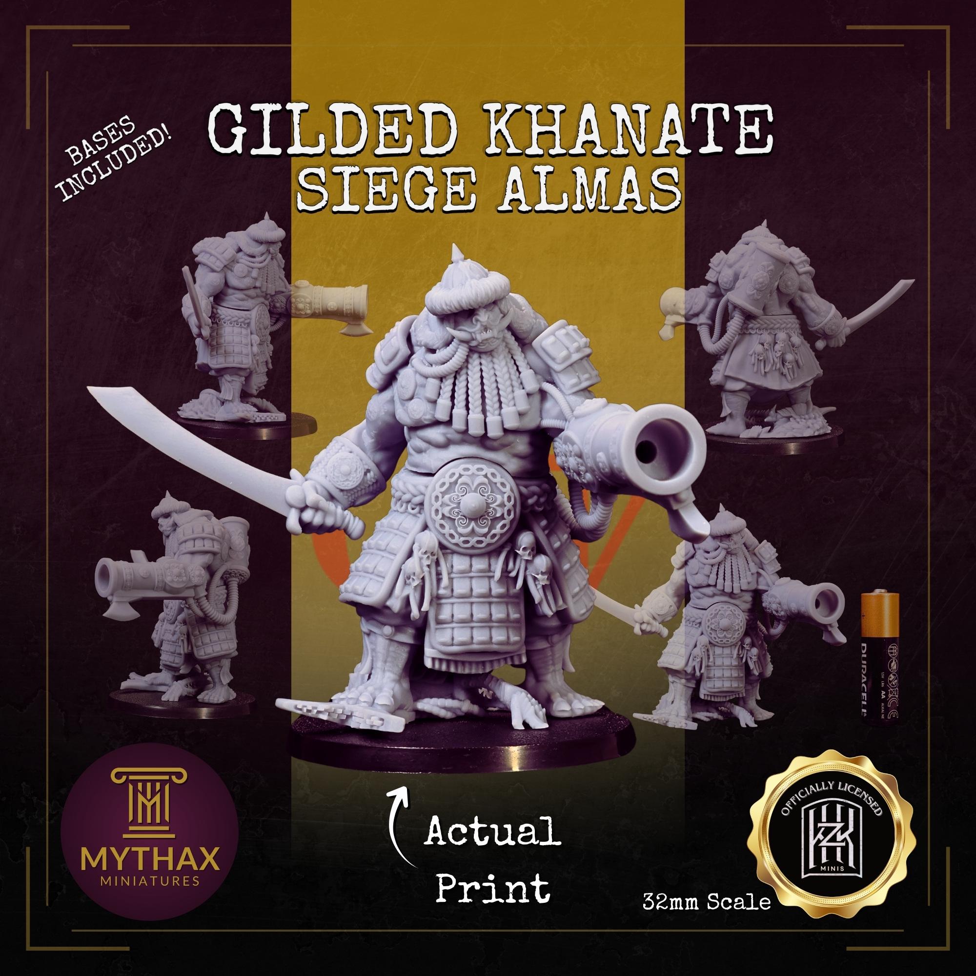 Gilded Khanate - Grimdark Trench Proxy Warband - 32mm Resin Miniatures - (KzKminis) - Bases included