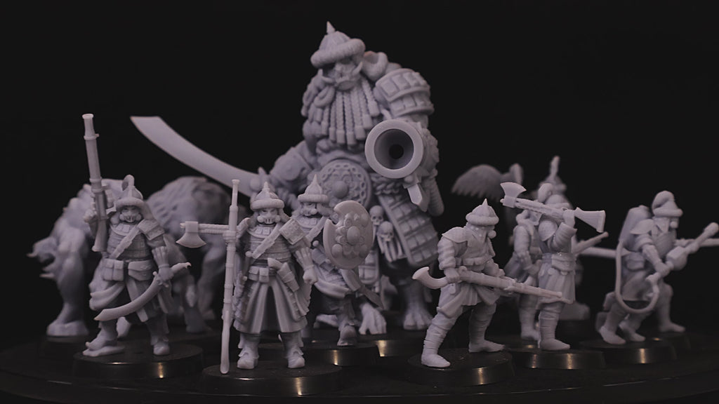 Gilded Khanate - Grimdark Trench Proxy Warband - 32mm Resin Miniatures - (KzKminis) - Bases included