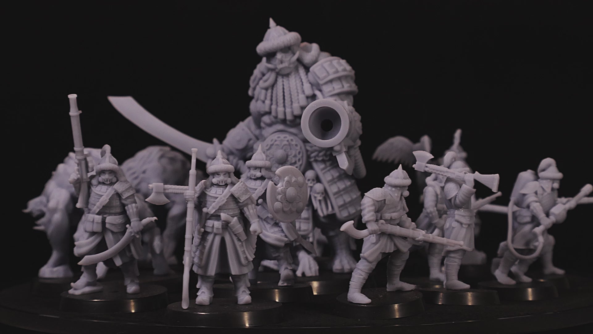 Gilded Khanate - Grimdark Trench Proxy Warband - 32mm Resin Miniatures - (KzKminis) - Bases included